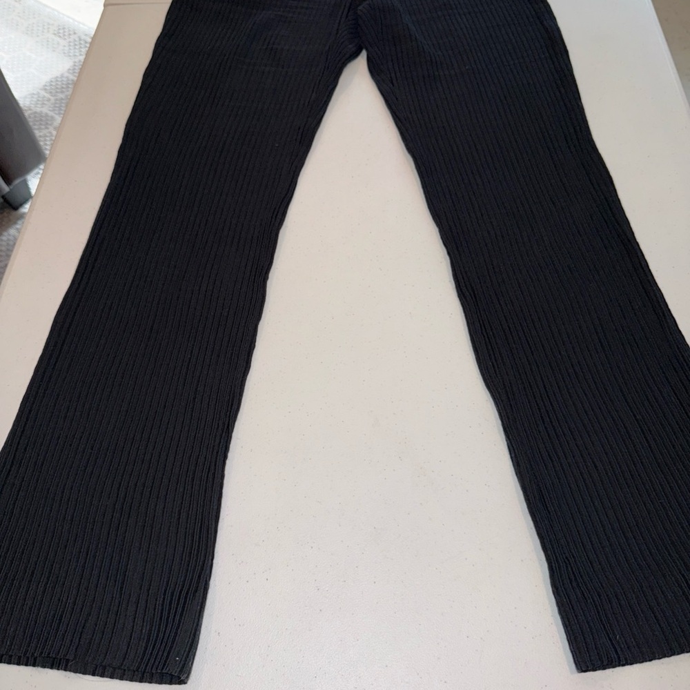 Emporio Armani Womens  Black Slim Pants Size 14 Fits Like A 10 Ribbed‎ Vintage